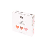 Rico Design - MINI - STICKER HERZEN • Neon/Rot (Rolle, 80 Stück) - Sticker - ROSA ECK