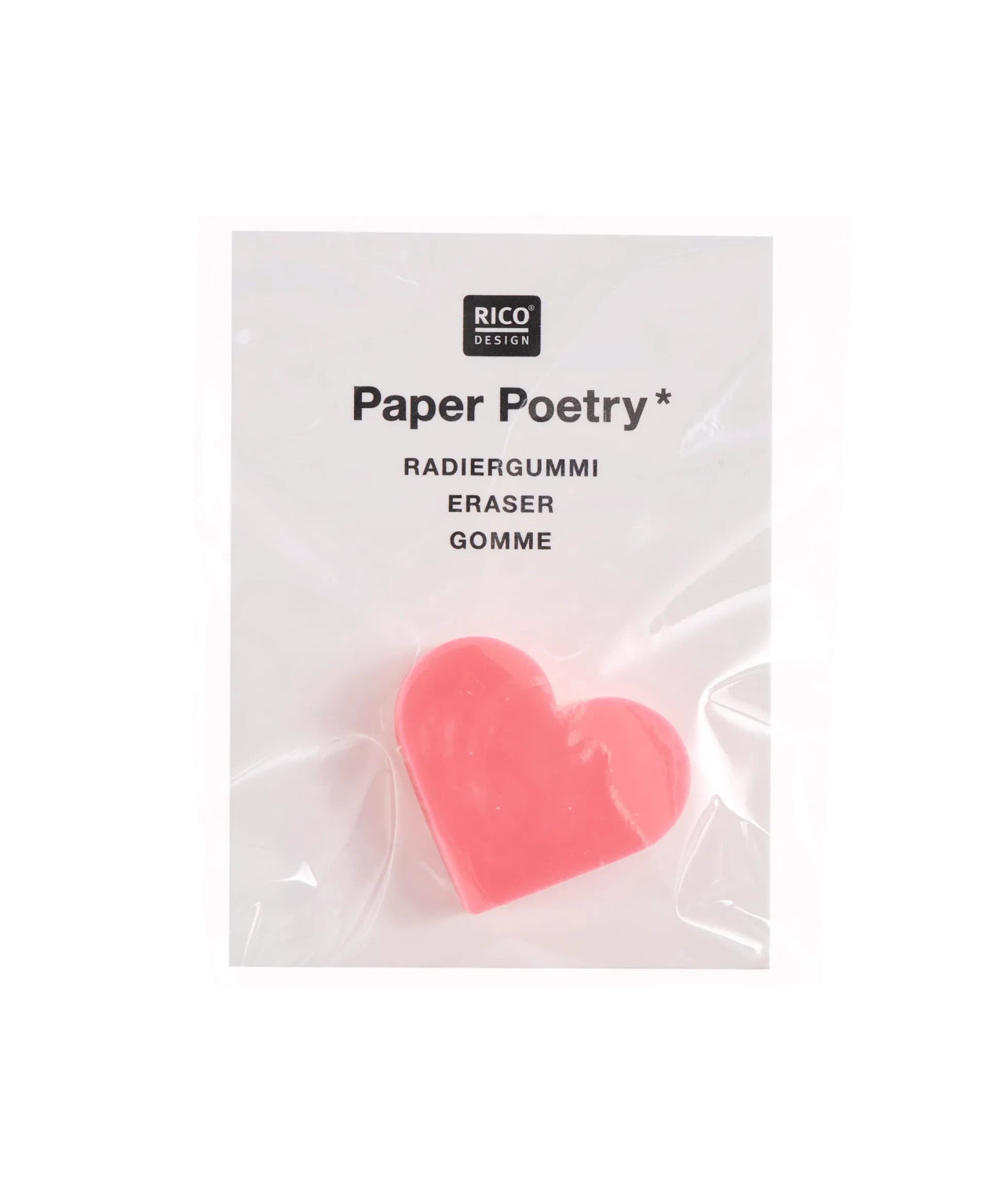 Rico Design - MINI‑RADIERGUMMI HERZ • Neonpink - Radiergummi - ROSA ECK