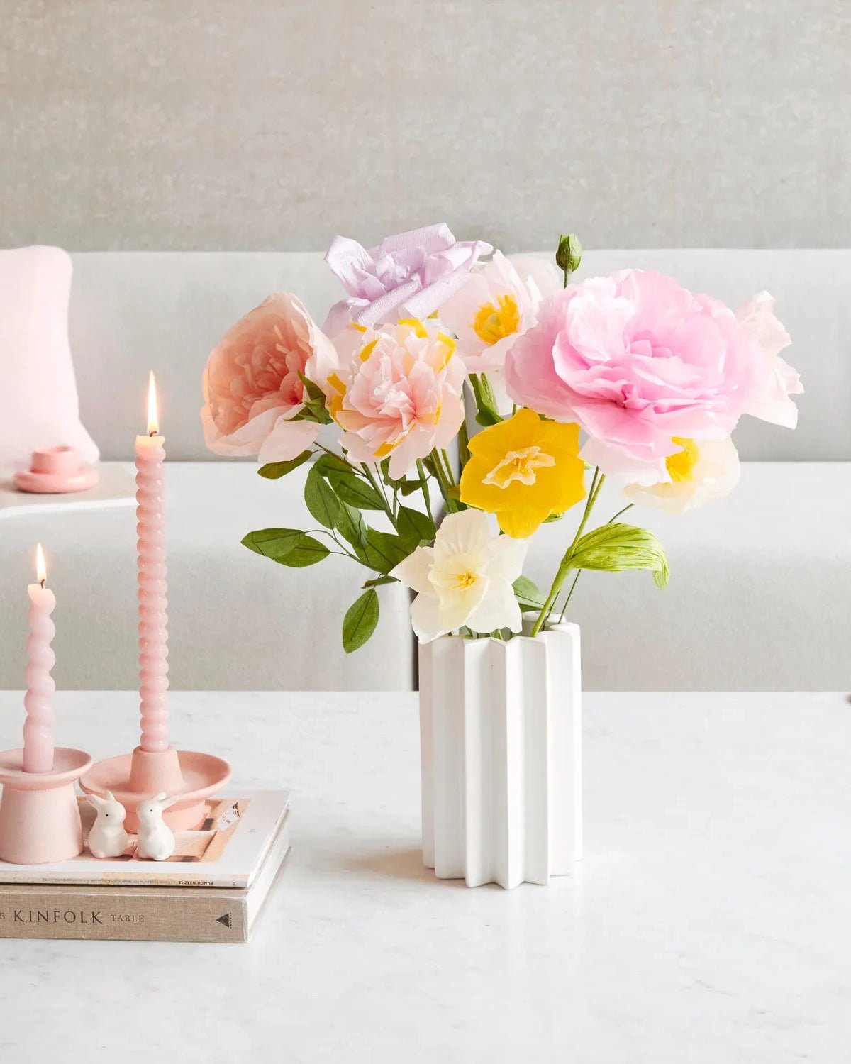 Rico Design - Papierblume • Rose Lila - ROSA ECK