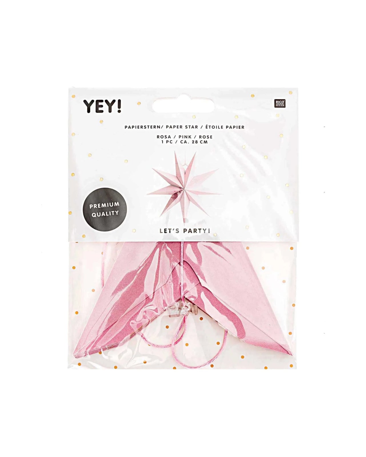 Rico Design - Papierstern Auffaltbar (⌀ 28 cm) • Rosa - Papierstern - ROSA ECK