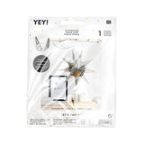 Rico Design - Papierstern Auffaltbar (⌀ 28 cm) • Silber Glänzend - Papierstern - ROSA ECK