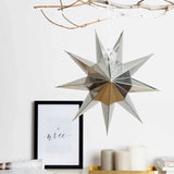 Rico Design - Papierstern Auffaltbar (⌀ 28 cm) • Silber Glänzend - Papierstern - ROSA ECK