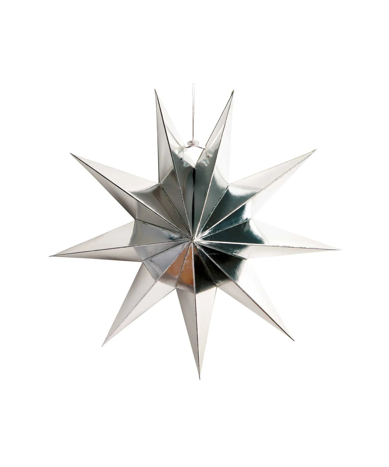Rico Design - Papierstern Auffaltbar (⌀ 28 cm) • Silber Glänzend - Papierstern - ROSA ECK