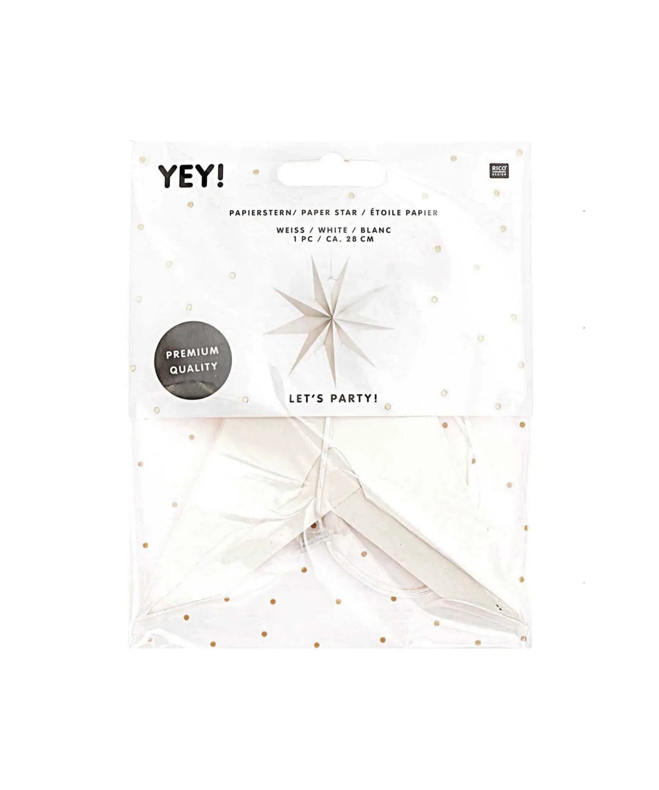 Rico Design - Papierstern Auffaltbar (⌀ 28 cm) • Weiß - Papierstern - ROSA ECK