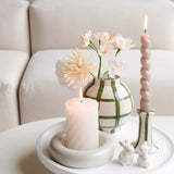 Rico Design - Porzellan Kerzenhalter Ring • Greige - Kerzenständer - ROSA ECK