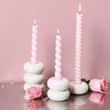 Rico Design - Porzellan Kerzenhalter Ring - Kerzenständer - ROSA ECK - , ,