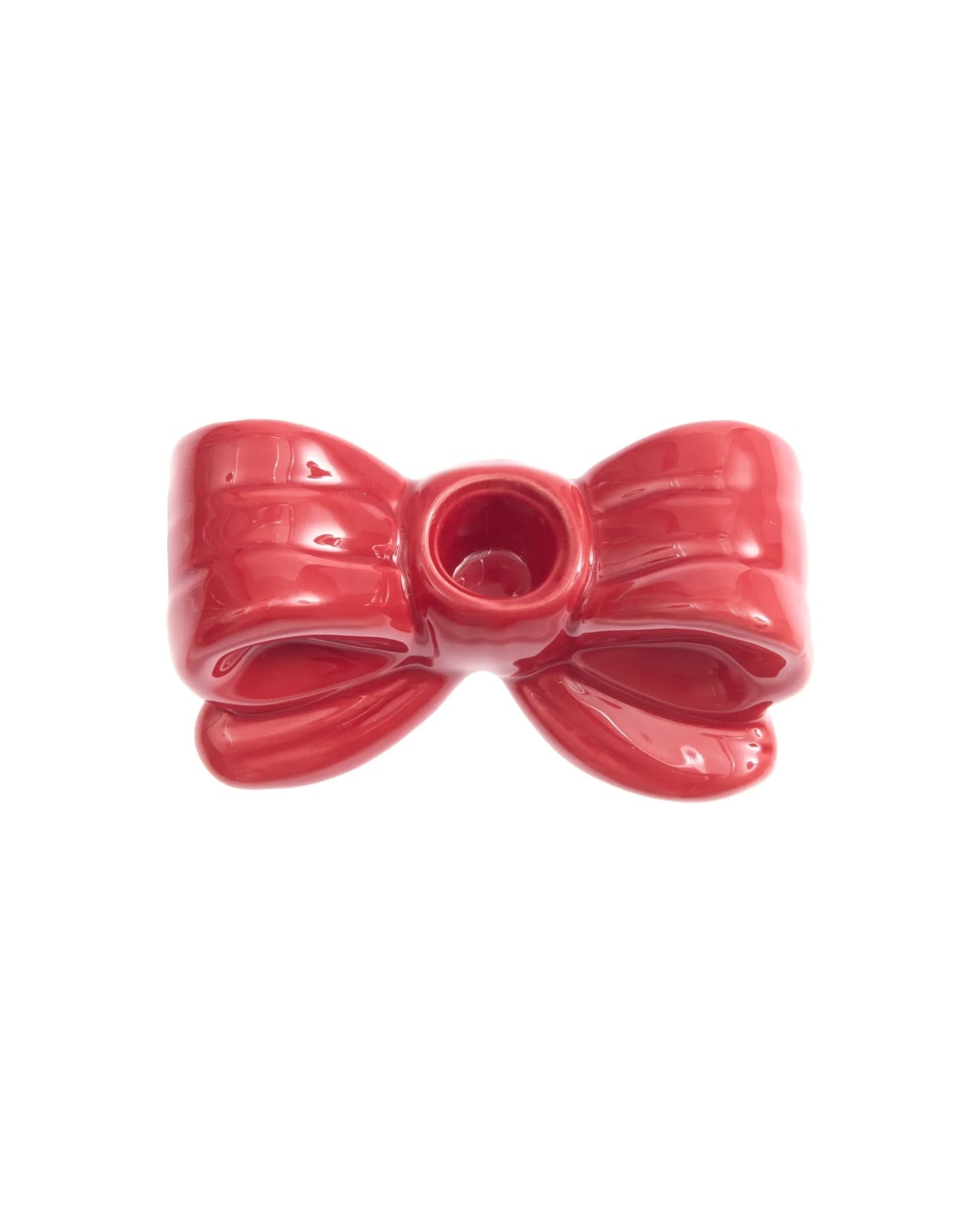 Rico Design - Porzellan Kerzenhalter Schleife • Rot - Kerzenständer - ROSA ECK