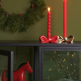 Rico Design - Porzellan Kerzenhalter Schleife • Rot - Kerzenständer - ROSA ECK