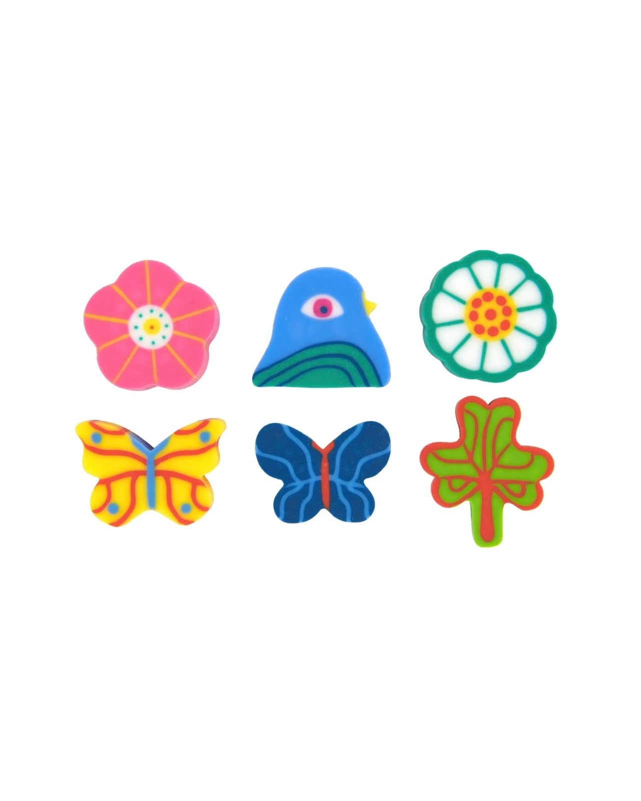 Rico Design - Radiergummis Midsommar Magic • (6 Stück) - Radiergummi - ROSA ECK