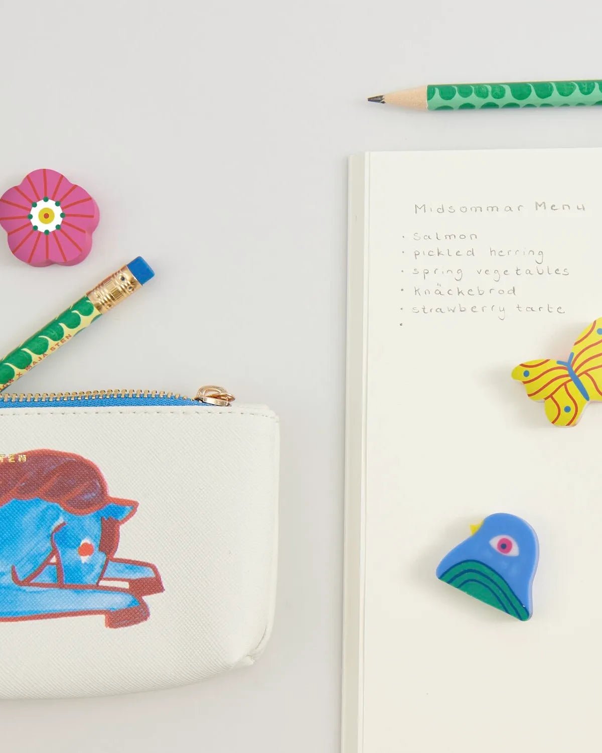 Rico Design - Radiergummis Midsommar Magic • (6 Stück) - Radiergummi - ROSA ECK