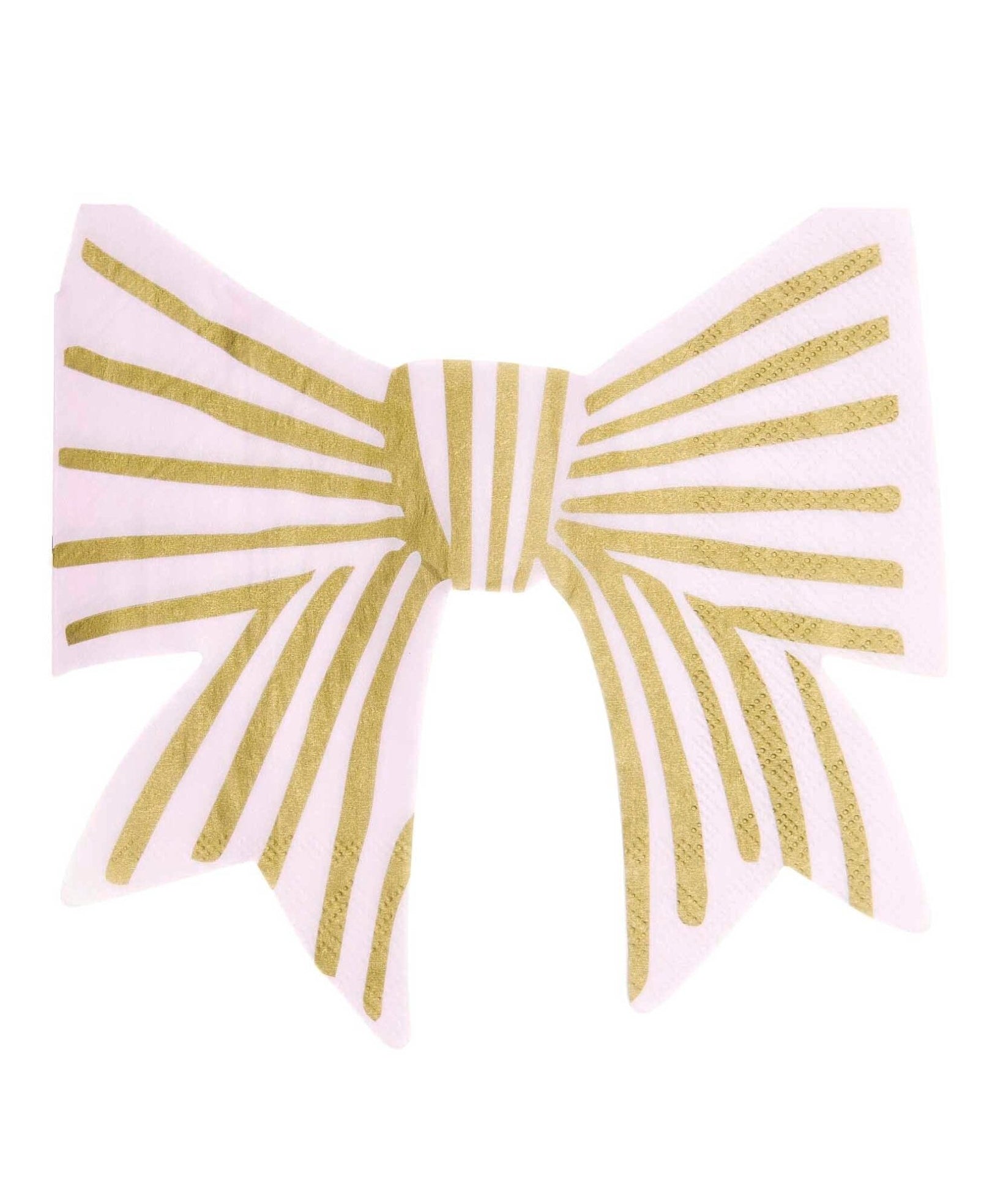 Rico Design - Serviette Schleife | Streifen Rosa - Serviette - ROSA ECK - , ,