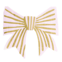 Rico Design - Serviette Schleife | Streifen Rosa - Serviette - ROSA ECK - , ,