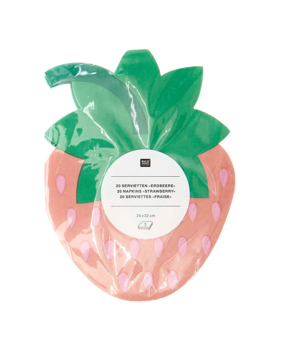 Rico Design - Servietten Erdbeere - Servietten - ROSA ECK Concept Store