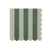 Rico Design - Servietten Streifen • Grün (20 Stück) - Servietten - ROSA ECK