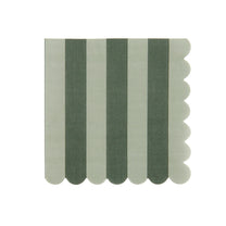 Rico Design - Servietten Streifen • Grün (20 Stück) - Servietten - ROSA ECK