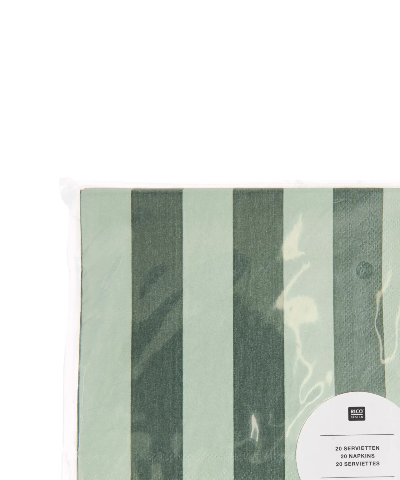 Rico Design - Servietten Streifen • Grün (20 Stück) - Servietten - ROSA ECK