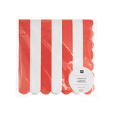 Rico Design - Servietten Streifen • Rot/Weiß (20 Stück) - Servietten - ROSA ECK