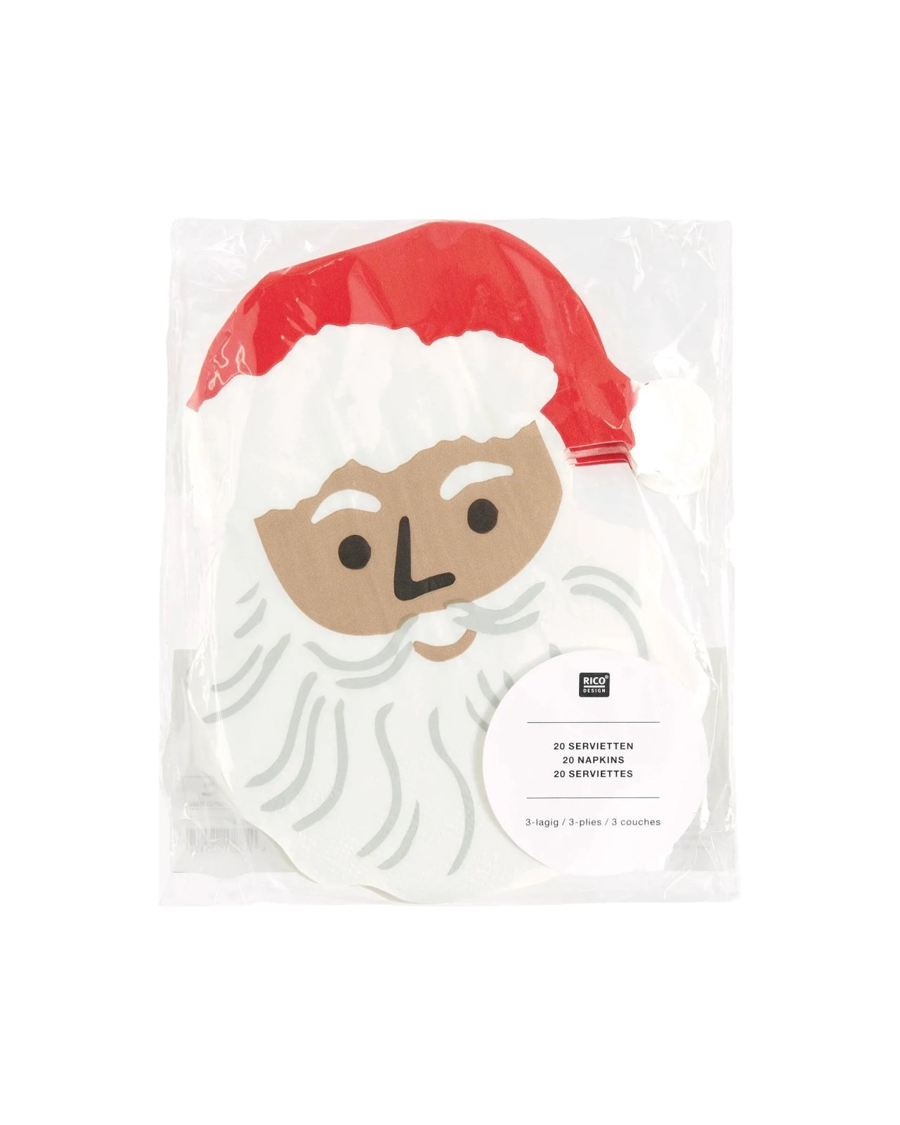 Rico Design - Servietten Weihnachtsmann • (20 Stück) - Servietten - ROSA ECK