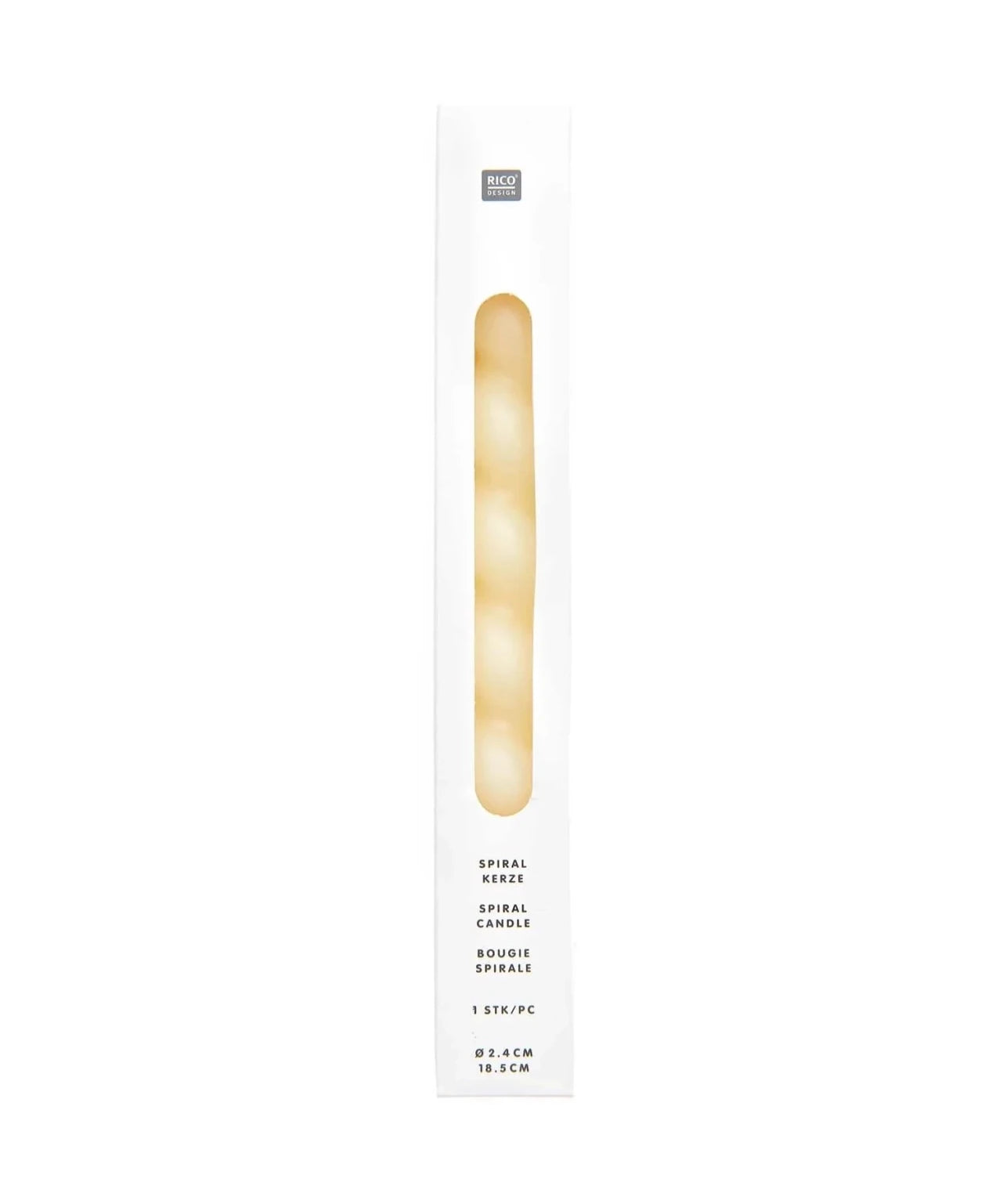Rico Design - Spiralkerze (18,5 cm) • Off-White - ROSA ECK