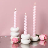 Rico Design - Spiralkerze | Soft Mauve - Kerze - ROSA ECK - Pink, Rosa,
