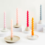 Rico Design - Spiralkerze | Soft Mauve - Kerze - ROSA ECK - Pink, Rosa,