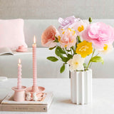Rico Design - Spiralkerze | Soft Mauve - Kerze - ROSA ECK - Pink, Rosa,