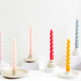 Rico Design - Spiralkerze | Soft Neon Orange - Kerze - ROSA ECK - , ,