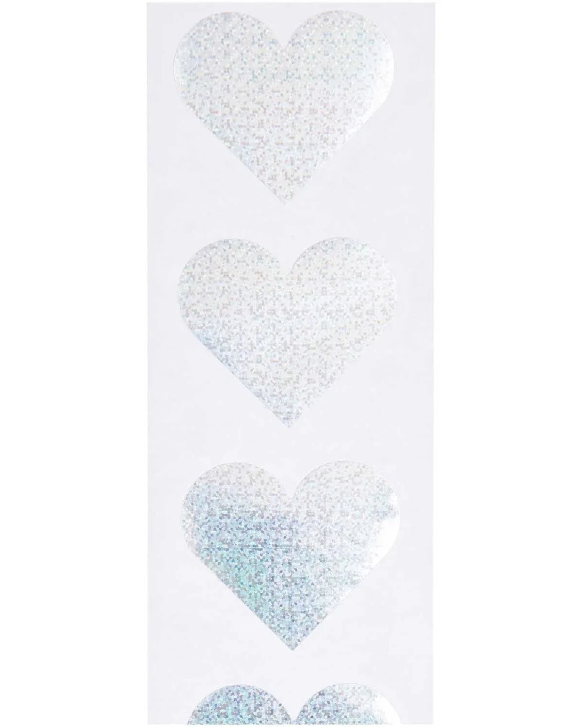 Rico Design - Sticker Herzen • Silber Holografisch (120 Stück) - Sticker - ROSA ECK