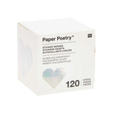 Rico Design - Sticker Herzen • Silber Holografisch (120 Stück) - Sticker - ROSA ECK