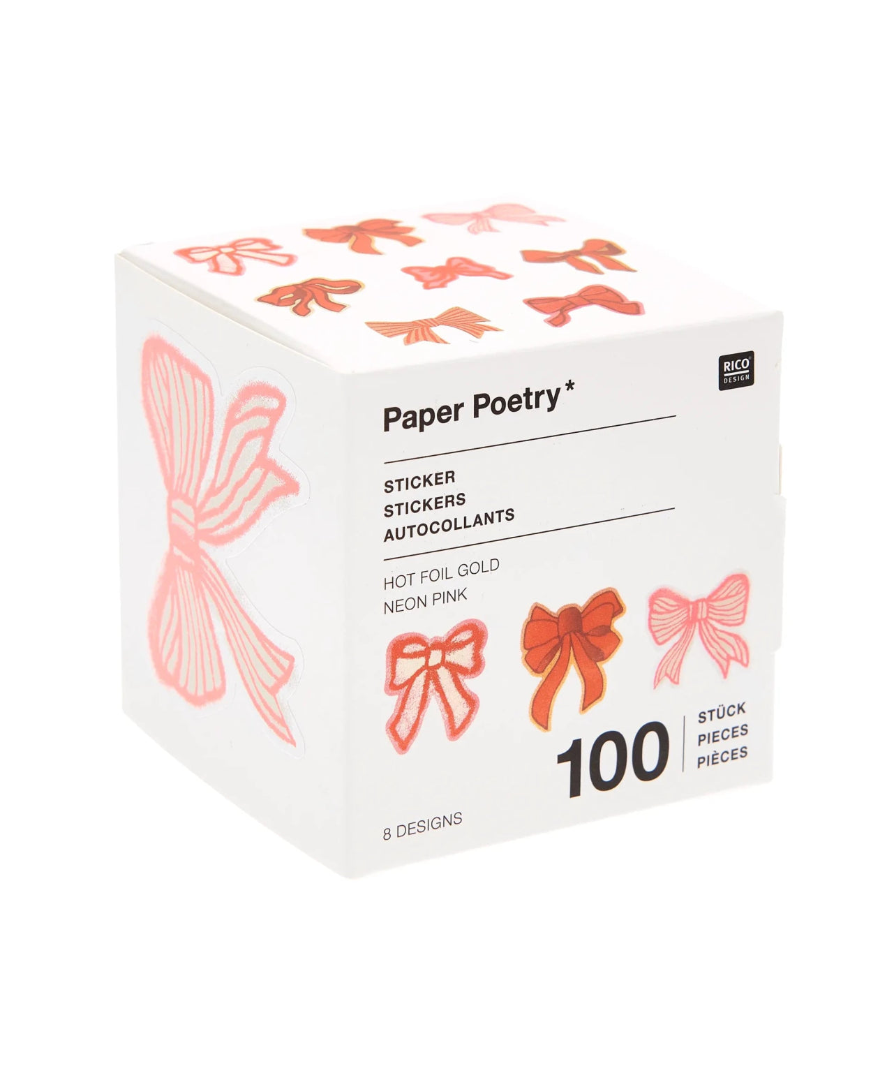 Rico Design - Sticker Schleifen Classic • (100 Stück) - Sticker - ROSA ECK