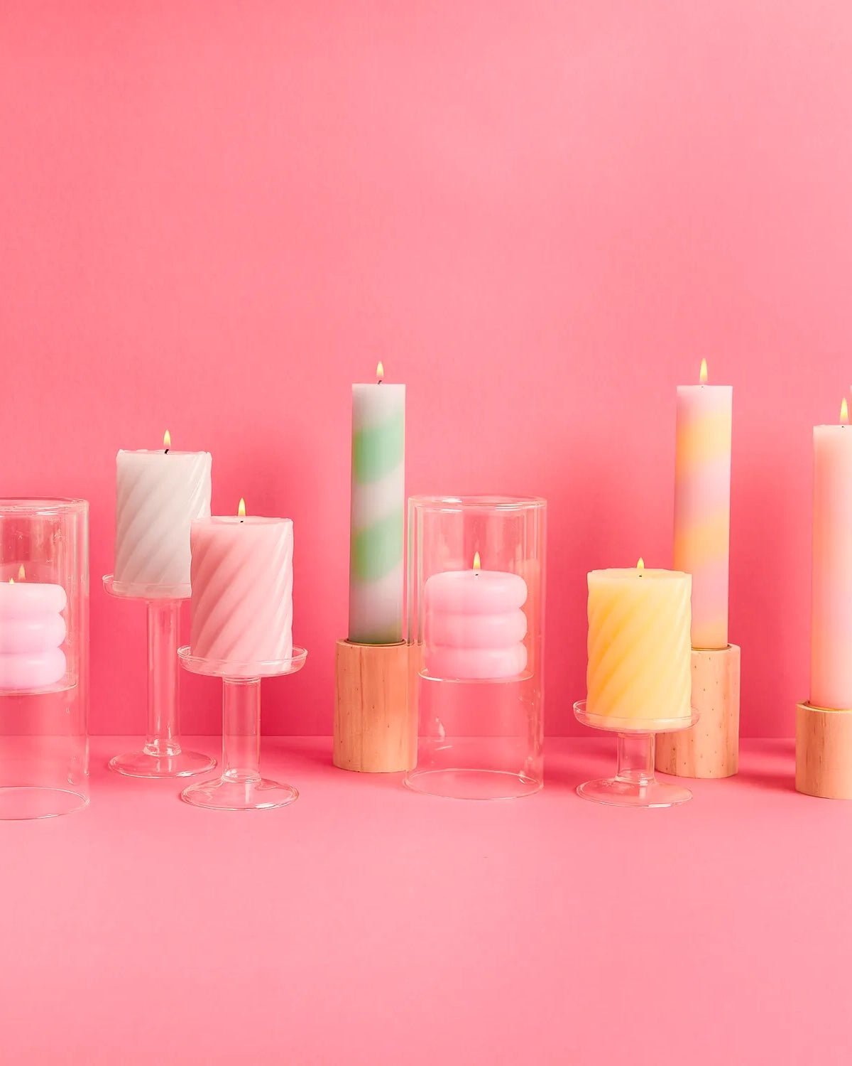 Rico Design - Stumpenkerze Ringe • Apricot - Kerze - ROSA ECK