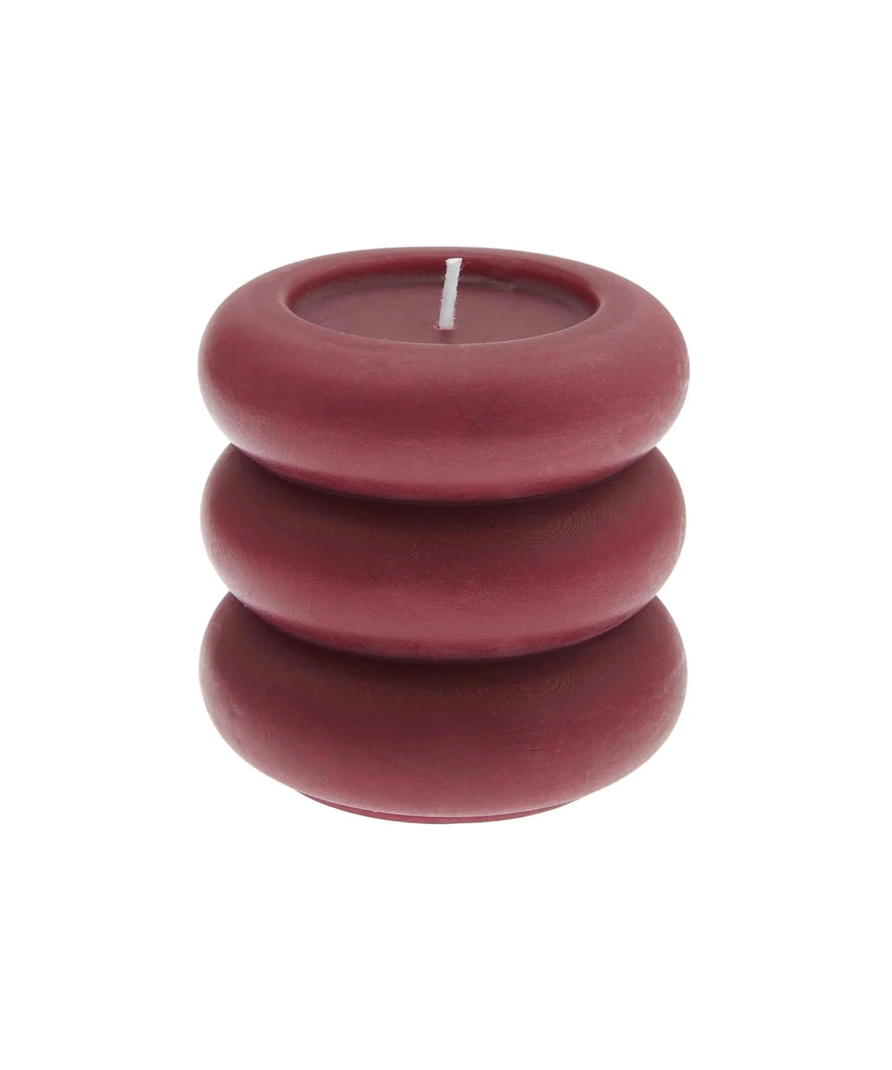 Rico Design - Stumpenkerze Ringe • Dunkelrot - Kerze - ROSA ECK