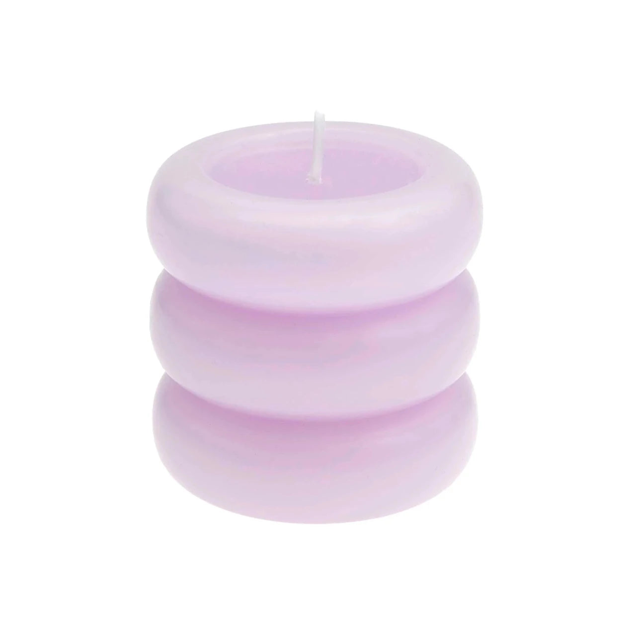 Rico Design - Stumpenkerze Ringe • Flieder - Kerze - ROSA ECK