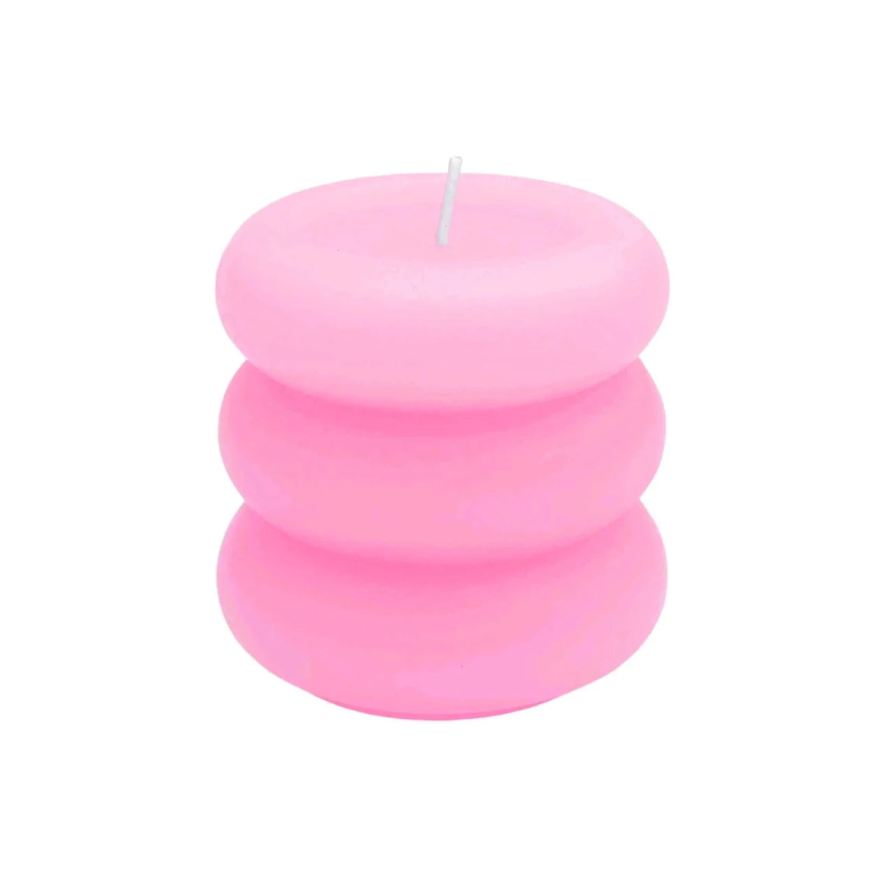 Rico Design - Stumpenkerze Ringe • Rosa - Kerze - ROSA ECK