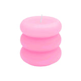 Rico Design - Stumpenkerze Ringe • Rosa - Kerze - ROSA ECK