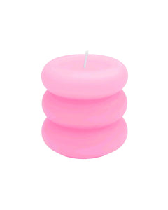 Rico Design - Stumpenkerze Ringe • Rosa - Kerze - ROSA ECK
