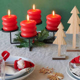 Rico Design - Stumpenkerze Ringe • Rot - Kerze - ROSA ECK