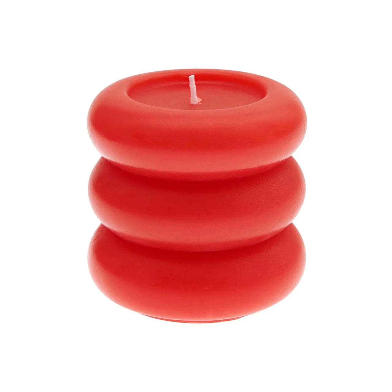 Rico Design - Stumpenkerze Ringe • Rot - Kerze - ROSA ECK