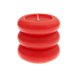 Rico Design - Stumpenkerze Ringe • Rot - Kerze - ROSA ECK