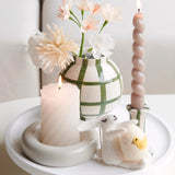 Rico Design - Stumpenkerze Spiral • Eierschale - Kerze - ROSA ECK