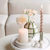 Rico Design - Stumpenkerze Spiral • Eierschale - Kerze - ROSA ECK