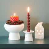 Rico Design - Stumpenkerze Spiral • Kastanie - Kerze - ROSA ECK