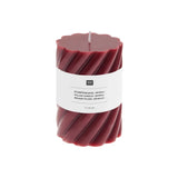 Rico Design - Stumpenkerze Spiral • Kastanie - Kerze - ROSA ECK