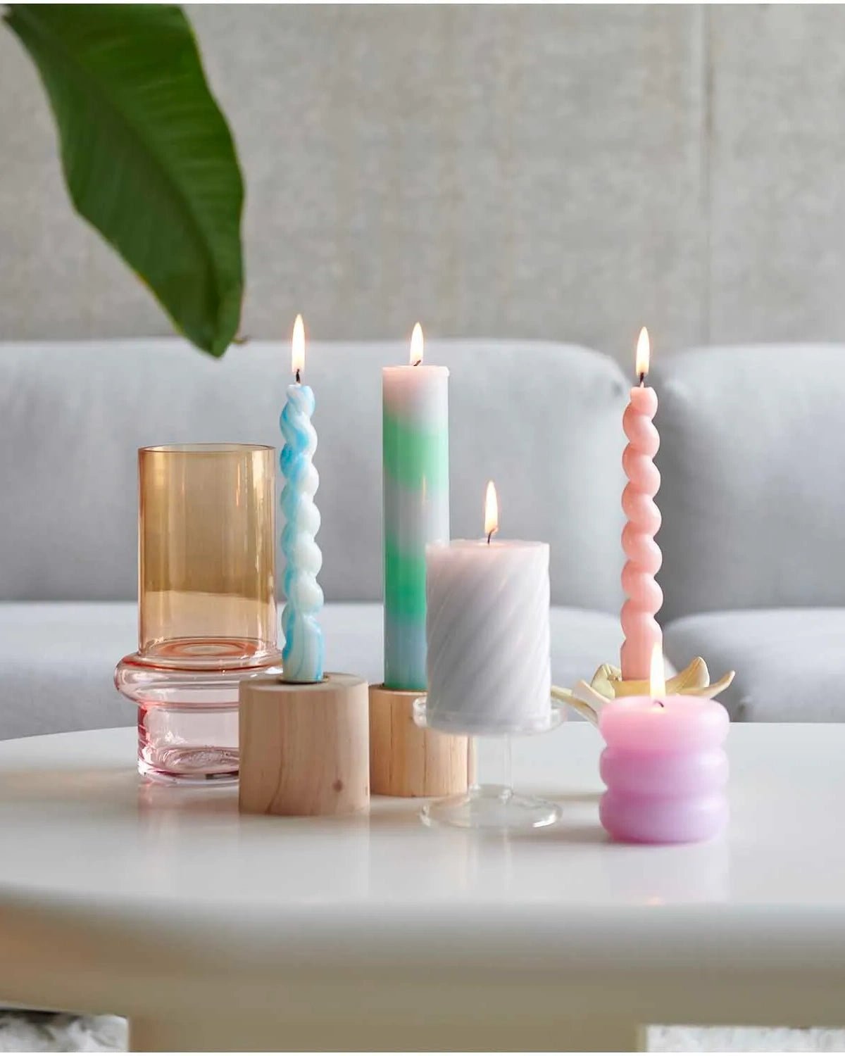 Rico Design - Stumpenkerze Spiral • Mint - ROSA ECK