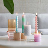 Rico Design - Stumpenkerze Spiral • Mint - ROSA ECK