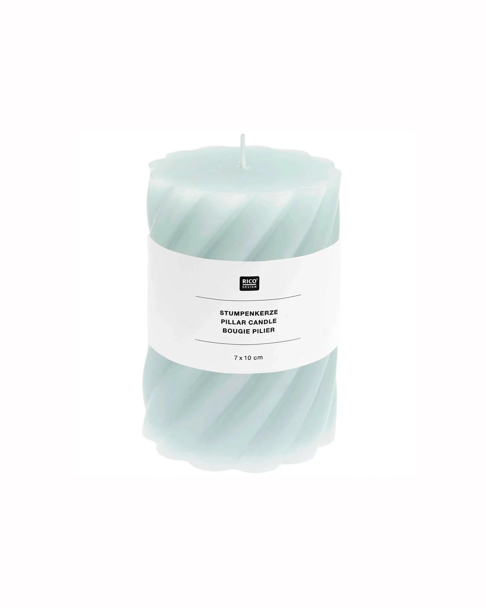 Rico Design - Stumpenkerze Spiral • Mint - ROSA ECK