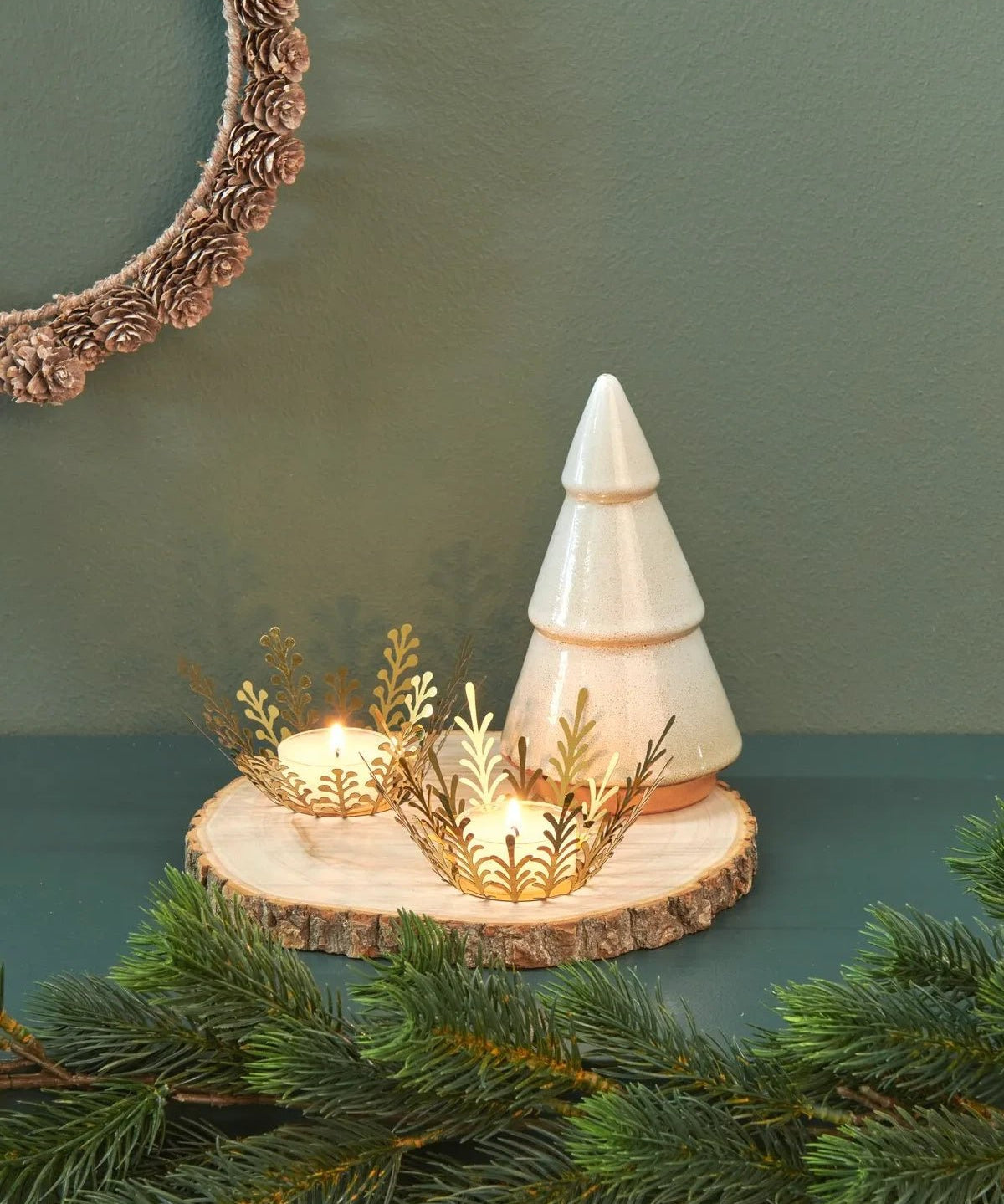 Rico Design - Tannenbaum Porzellan • Altweiß - Dekoration - ROSA ECK