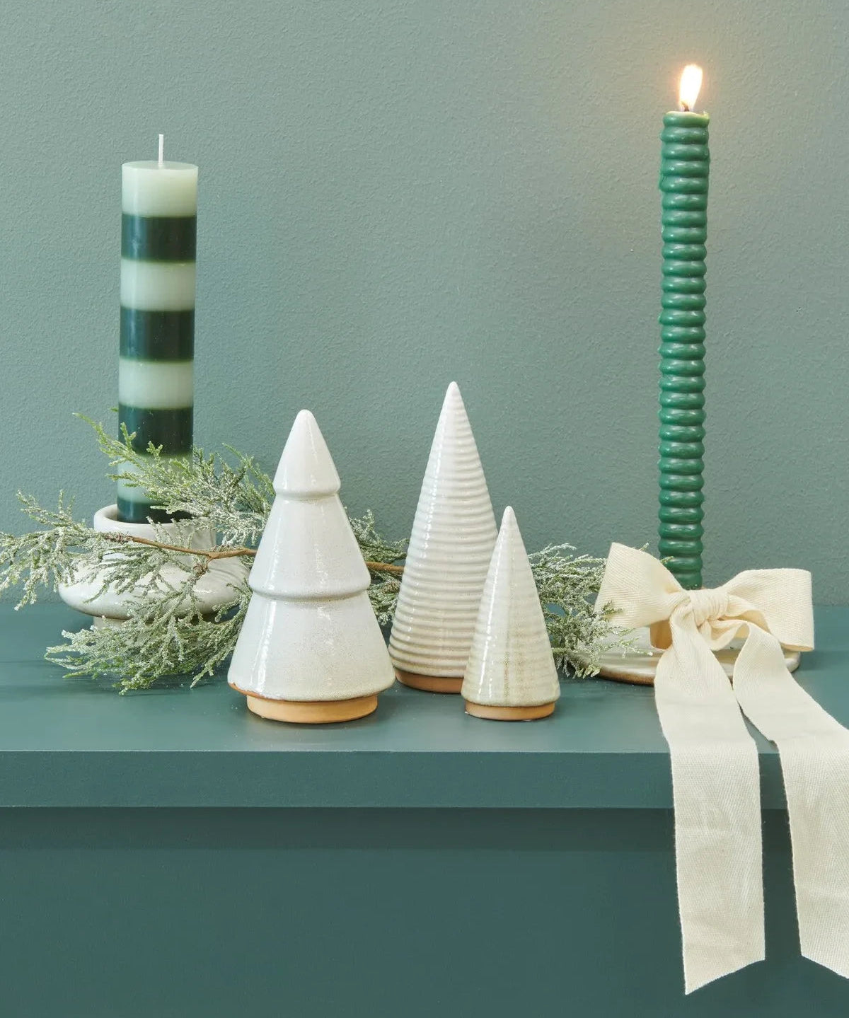 Rico Design - Tannenbaum Porzellan • Altweiß - Dekoration - ROSA ECK