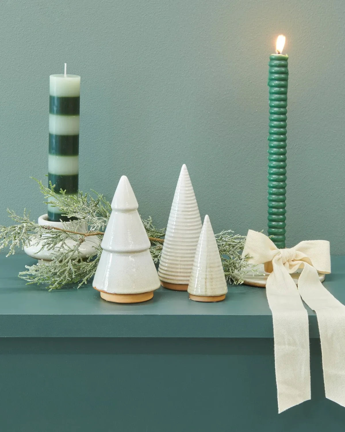 Rico Design - Tannenbaum Porzellan • Altweiß - Dekoration - ROSA ECK