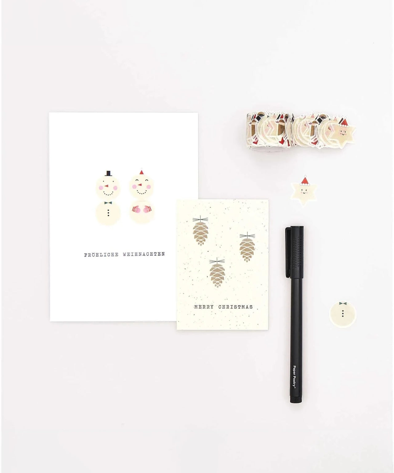 Rico Design - Washi Sticker Weihnachts - Figuren (200 Stück) - Sticker - ROSA ECK